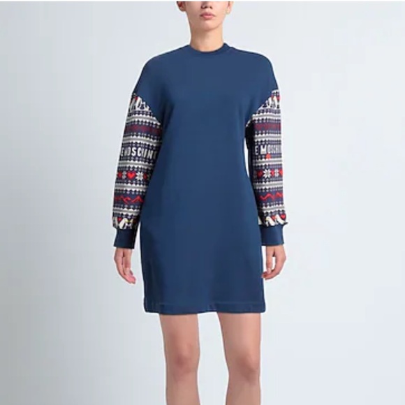 Moschino Dresses & Skirts - New Moschino logo fair aisle sweater dress